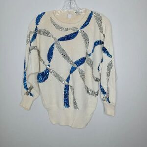 Vintage Gibson Sequined Sweater Size Medium